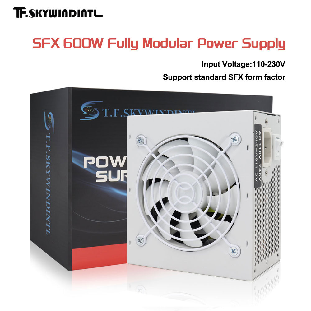 Pc Gaming Watt - T.F.SKYWINDINTL SFX 600 W vollmodulares Netzteil