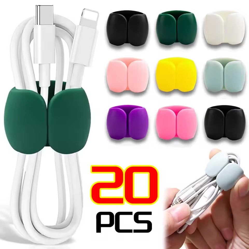 Cable Management Sleeve - 10/5/1 Stück Multifunktionaler Kabelorganisator USB-Halter Kabelmanagement-Clip