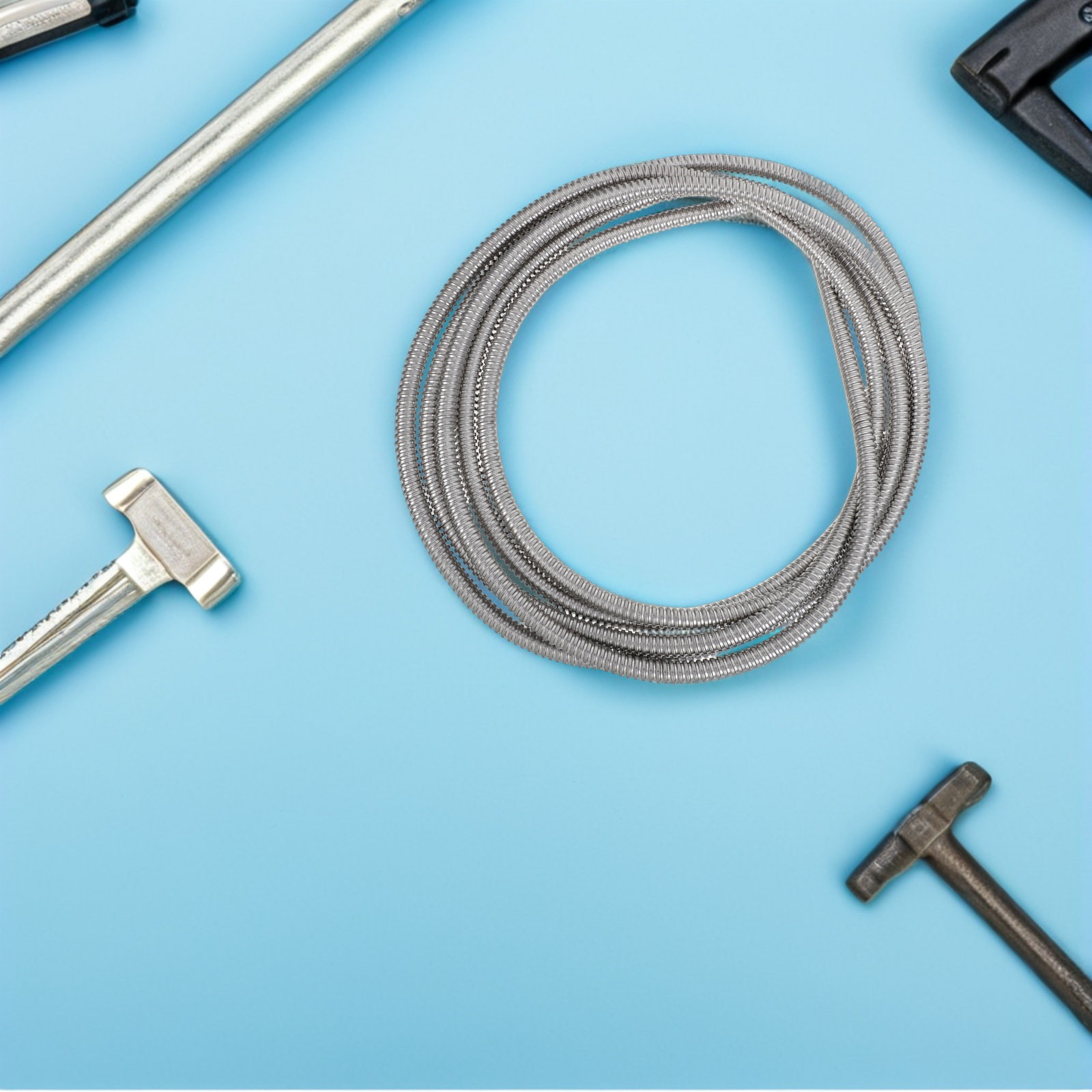Cable Management Sleeve - Edelstahl-Flexibler Kabelkanal 7mm Kabelschutzhülle für Haus-Elektroinstallationen