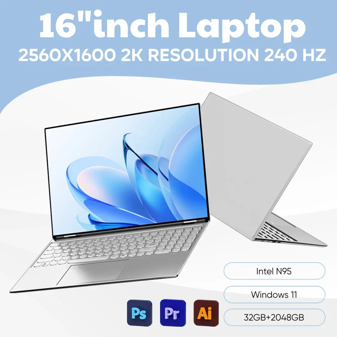 Pc Gaming Notebook - Neues Marken-16-Zoll-2K-Laptop, 240 Hz ultraklarer Bildschirm,