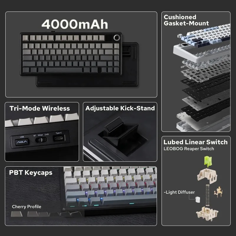 AULA F75 Max Mechanische Tasta – Pc Gaming Keyboard Bewertung und Preis