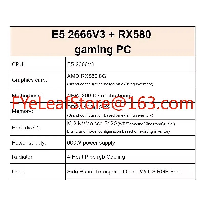 E5 2666V3 RX580 Gaming-PC Desk – Pc Gaming Prebuilt Bewertung und Preis