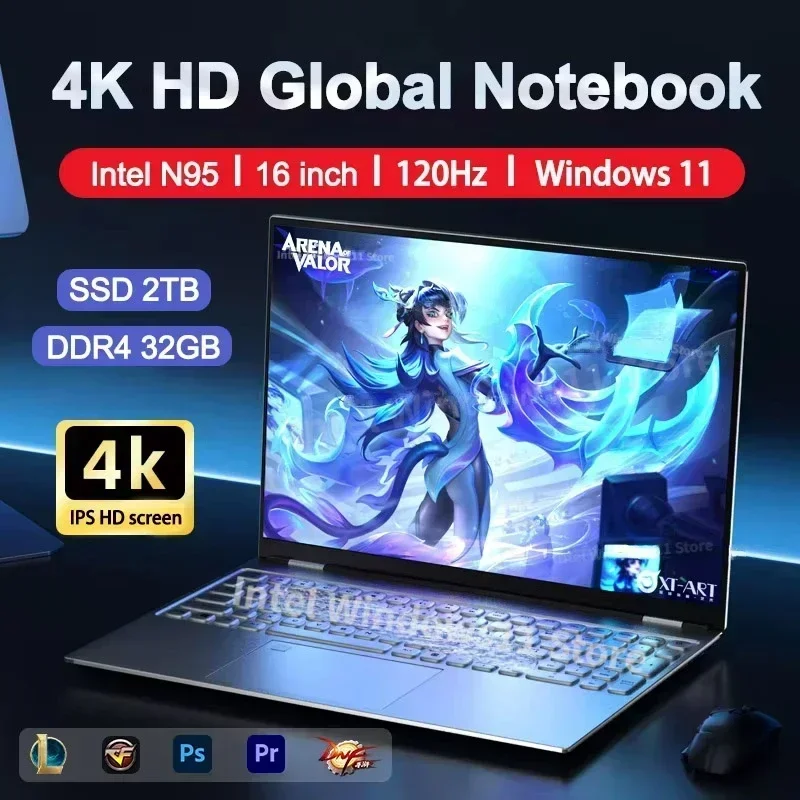 NEUER Laptop mit Intel N95, 4K – Pc Gaming Notebook Bewertung und Preis